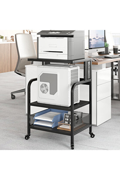 Garvee 3 Tier Printer Trolley with Electrical Sockets and USB Ports - Industr...