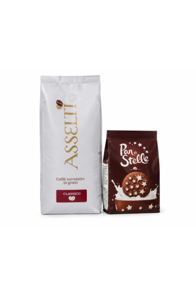 Asselti Set ASSELTI® Origine Italia – 1 x cafea boabe Classico 1000 g + 1 x b...