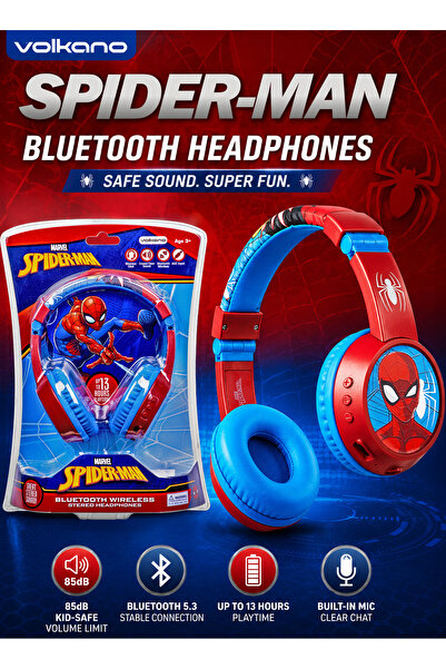 SMD-Volkano Volkano Disney Spider-Man Padded Bluetooth Wireless Headphones fo...