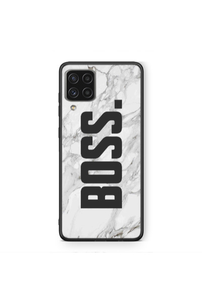 Other Samsung A12 Marble Boss Black Glossy Θήκη