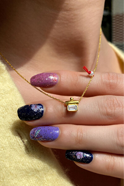Spossy Silver Jewelry 925 Ayar Gümüş, Gold, İncili, Beyaz Minimal Dikdörtgen ...