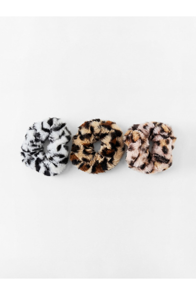 LC Waikiki 3-Pack Animal Patterned Plush Hair Tie