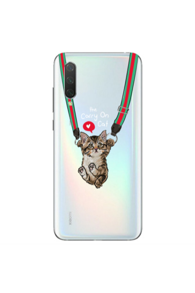 Other Xiaomi Mi 9 Se Swinging cat Transparent Silicone TPU Θήκη