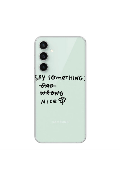 Other Samsung S24 Plus Say Something Transparent Silicone TPU Θήκη