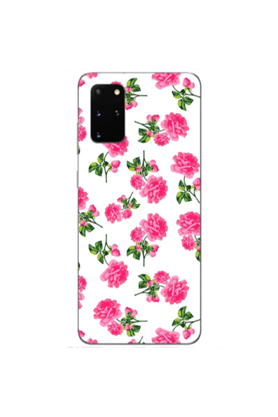 Other Samsung S20 Plus Roses White Transparent Silicone TPU Θήκη