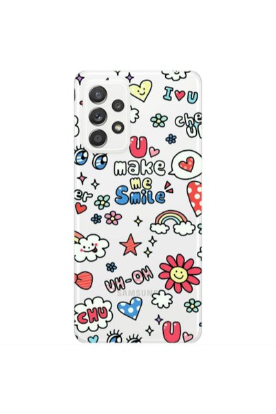 Other Samsung A13 4G Rainbow flowers Transparent Silicone TPU Θήκη