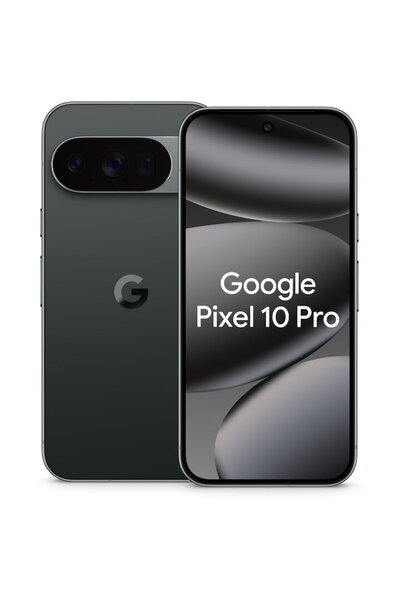 Google Telefon mobil Pixel 10 Pro, Dual SIM, 128GB, 16GB RAM, 5G, Obsidian