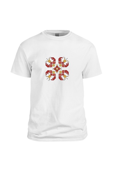 Leistung C&R t-shirt with traditional motifs from Valcea county, model 5