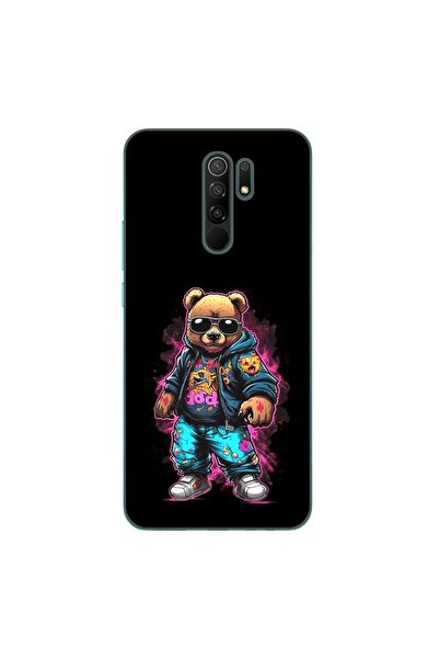 OEM Husa compatibila cu Xiaomi Redmi 9 Silicon Gel Tpu Model Bear Cool Black