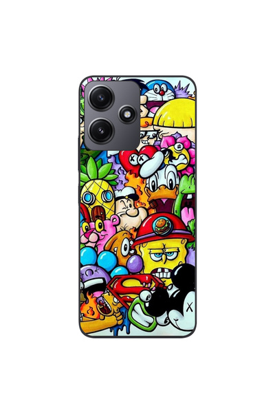OEM Husa compatibila cu Xiaomi Redmi 12 5G Silicon Gel Tpu Model Pop Art Cart...