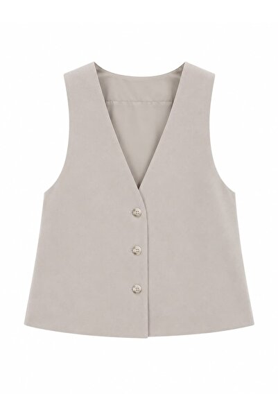 Antioch Buttoned Linen Vest