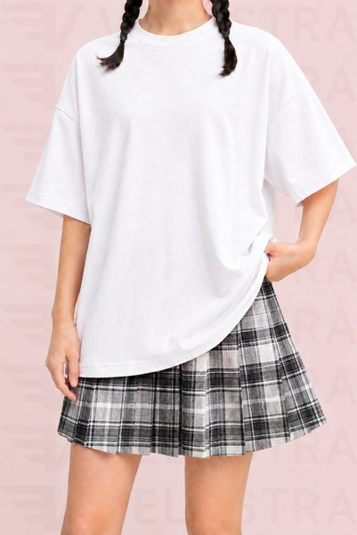 Velostra Women's Cute Character Printed Oversize Crew Neck Cotton Casual Combed Cotton T-Shirt