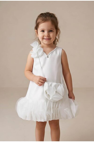 SIRRI Girl's Organza Floral Evening Dress and Bag |   Birthday & Wedding |   ...