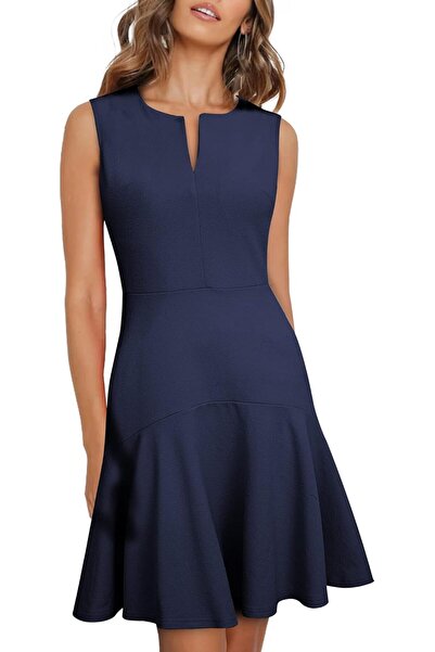 Homeyee Women's Chic and Elegant Cocktail Dress Rockabilly Swing Sleeveless V...