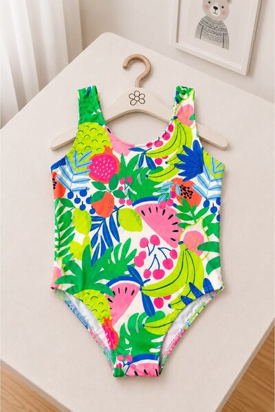 My Kids Wear Girl's Holiday Star One-Piece Swimsuit 12811