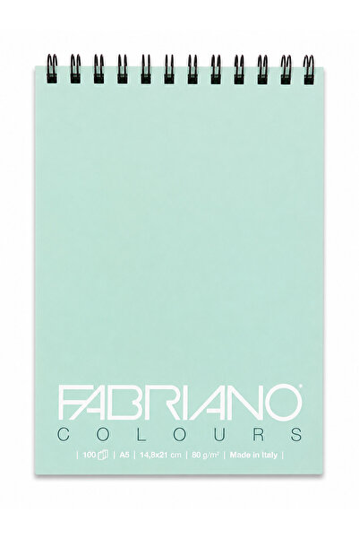 Fabriano Caiet de note Colors A5 100 pagini cu spirală - Acvamarin