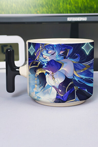 ZipZap Layla Genshin Impact Printed Ceramic Luxury Mug (1 Piece) T-Shaped Spe...