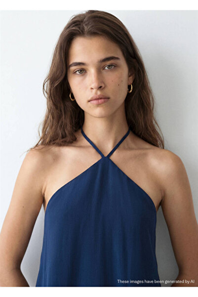 Mango Teen Askılı kısa elbise