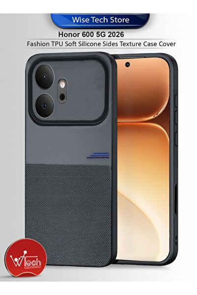 Wtech Honor 600 5G 2026 Fashion TPU Soft Silicone Sides Texture Case Cover