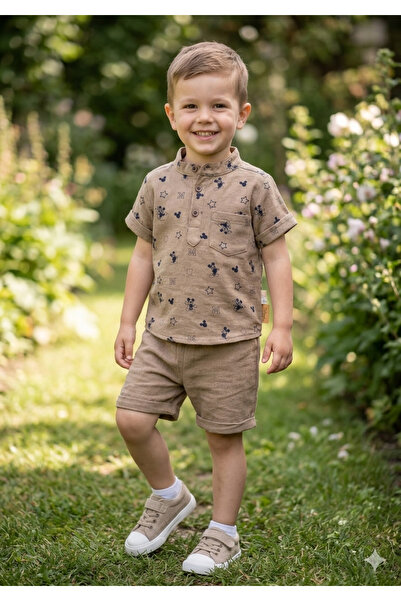 MelzBaby Alt Üst Takım Erkek Kahverengi