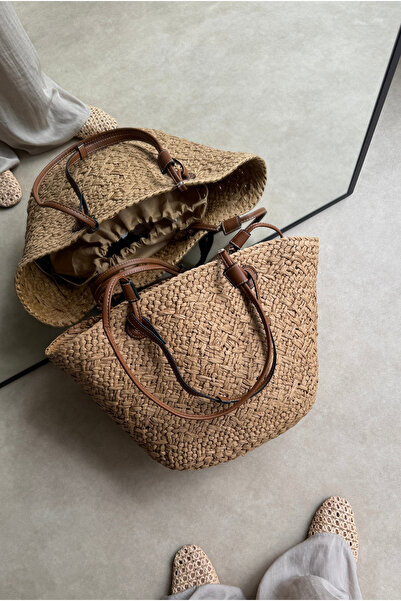 Mupa Shoes Ženska slamnata torba CAMEL HASIR