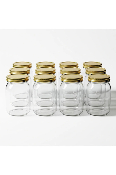 Gemlik Yem 660Cc Glass Jar with Lid - Suitable for Food Contact