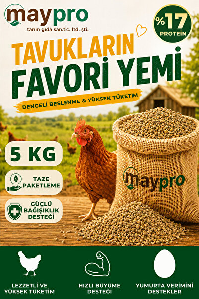 MayPro Tarım %17 Proteinli Granül Tavuk Yemi, Yumurta Verimini Destekleyen De...