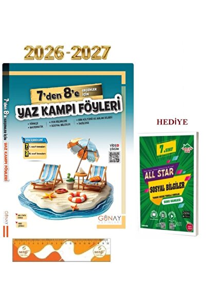 Günay Yayınları 7. Sınıf 7'den 8'e Geçenler İçin Yaz Kampı Föyleri ve Newton ...