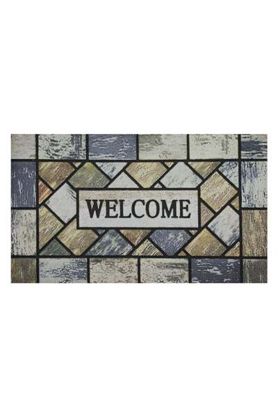 OEM Covoraș intrare pentru ușă, Welcome, Multicolor, 75 x 45, antiderapant, d...