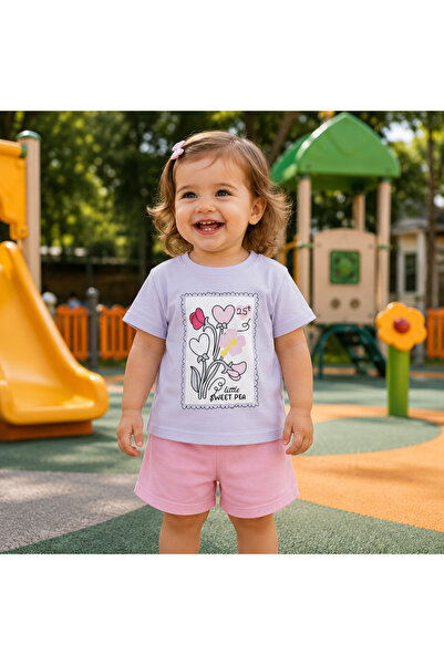 MBK GARDEN Baby Girl Floral Printed Shorts Set Summer Two-Piece Set 1-4 Years