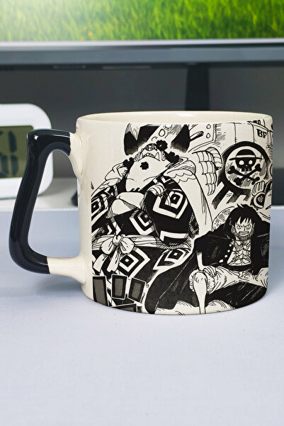 ZipZap One Piece Anime Printed Ceramic Luxury Mug (1 Piece) Special Black Han...