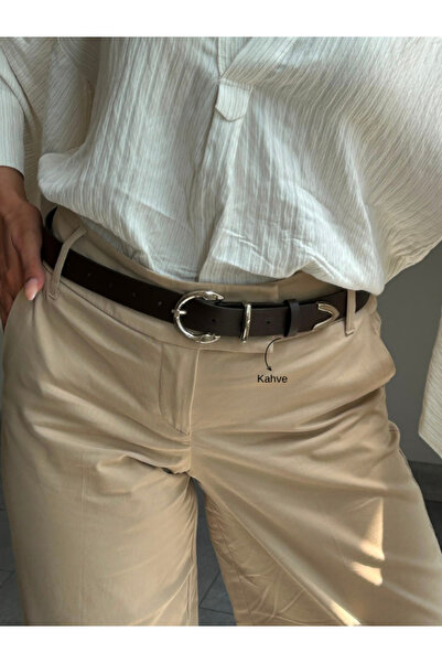 LİA KEMER Learn Round Buckle Model Jacket Belt Dress Belt Trouser Belt