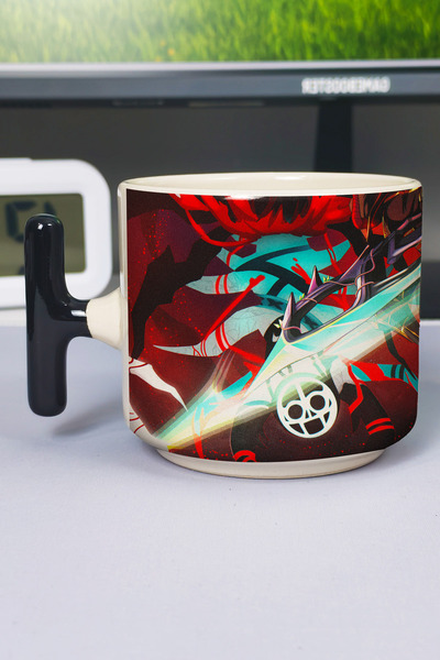 ZipZap Gurren Lagann Anime Printed Ceramic Luxury Mug (1 Piece) T-Shaped Spec...