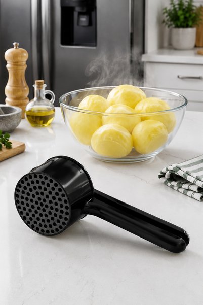 Destpak Potato Masher - Non-Clumping Potato Masher - Mashed Potato Maker - Potato Press - High Quality