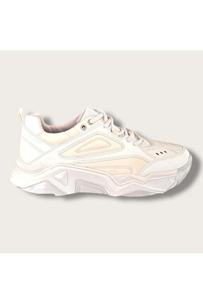 Hayati Arman Women's Thick Sole Lace-Up Sports Shoes & Sneakers Beige