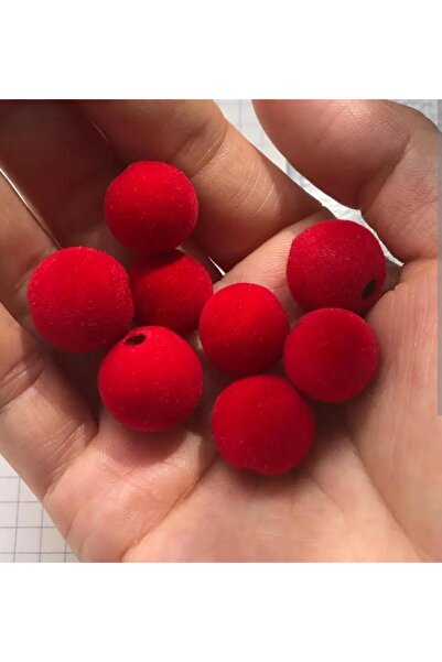 yiğit aksesuar 100 Adet 8 mm Kırmızı Kadife Kolye Bileklik Çanta aksesuarı bo...