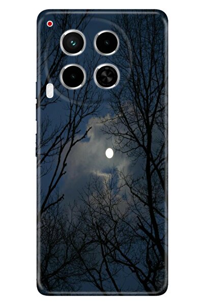 TECNO Camon 30 (CL6) Kılıf Ormanda Gece Temalı Desenli Darbe Emici Silikon