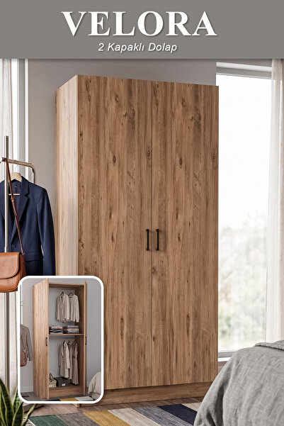 ygdecor Velora Gardrop Askılı Elbise Dolabı Raflı Elbise Dolabı