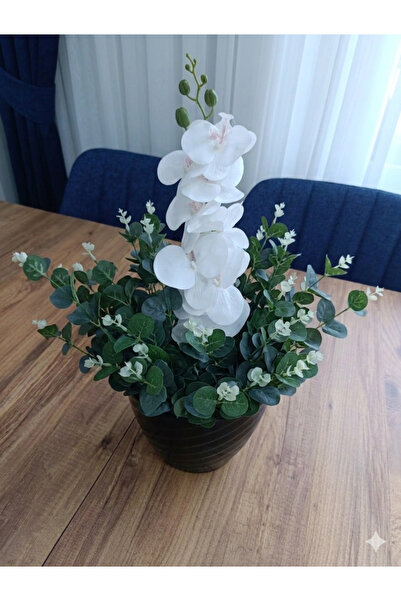 moysahsap party&ahşap Orhidee în ghiveci, floare artificială, decor pentru ca...