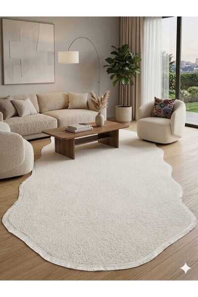 ALTUN CARPET Covor țesut ACRILIC ALB pentru 4 anotimpuri, cu înălțimea de 5 m...