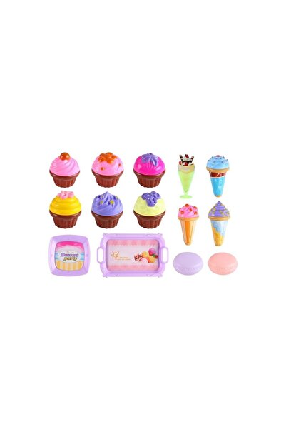 OEM Jucărie educativă de rol pentru copii, Set Prăjituri Inghetate Cupcakes M...