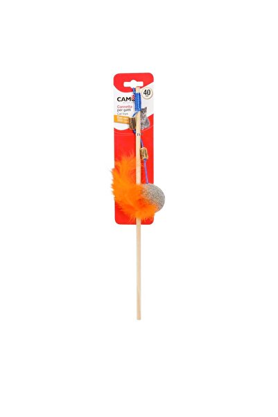 Camon Catnip Furry Ball Fishing Rod Cat Toy 40 cm