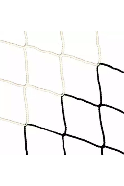 MSP Fotbalová branková síť 7,32x2,44m, 4mm polypropylenová nit, bílá/černá