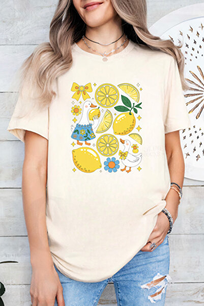 Sarah's Boutique Women's T-shirt – 100% cotton – Lemon Duck