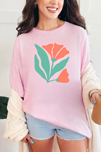 Sarah's Boutique Women's T-shirt – 100% cotton – Abstract Floral