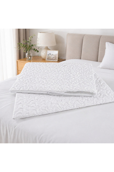Kotonia Home Set of 2 detachable, ultrasonically quilted pillowcases 50x70 cm...