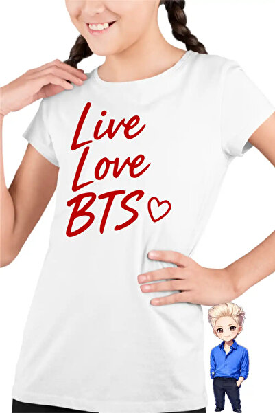 OEM Tricou Copii Fete Live Love BTS Bangtan K-Pop
