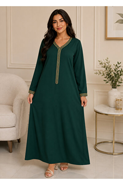 Generic Elegant Digital Silk Mukhawar Dress – Free Size