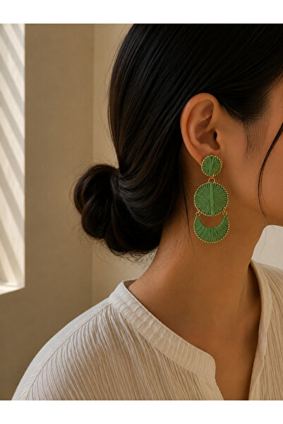 YENGEÇ Dangle Straw Earrings