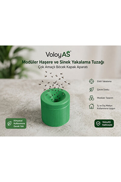 VOLOYAS Modüler Böcek Ve Sinek Tuzağı – Karınca, Meyve Sineği, Arı Yakalama K...